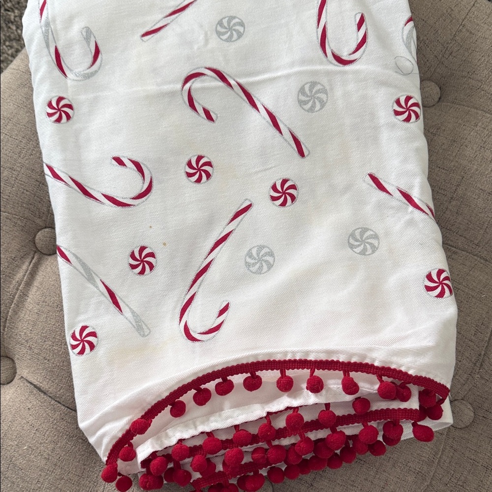 Festive Candy Cane Shower Curtain